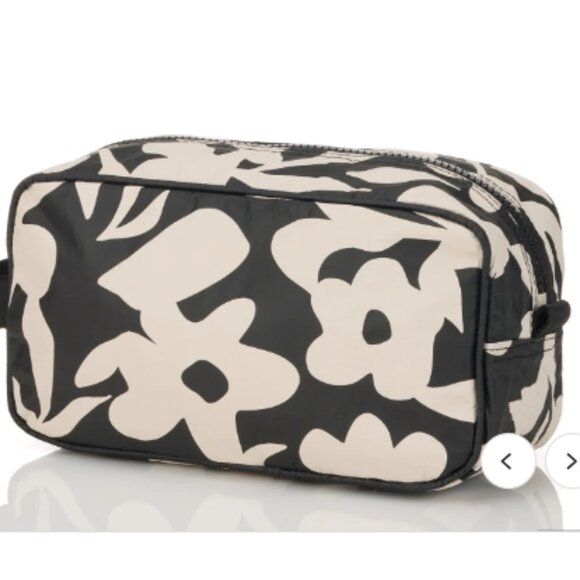 ALOHA Collection Black and White Floral Cosmetic Bag - Picture 4 of 5